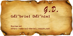 Gábriel Dániel névjegykártya